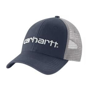 NEW! Carhartt Carvas Mesh-Back Logo Graphic Baseball cap. Navy. Unisex NWT